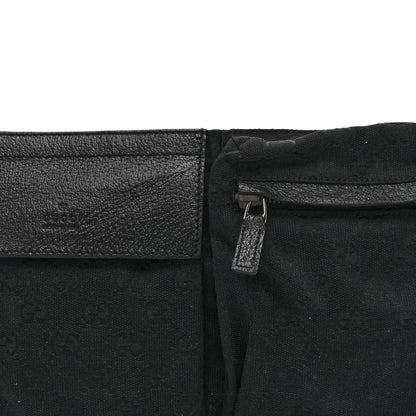 GG Monogram Double Pocket Belt Bag Black