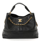 Calfskin Quilted Small Coco Base Shopping Bag Black