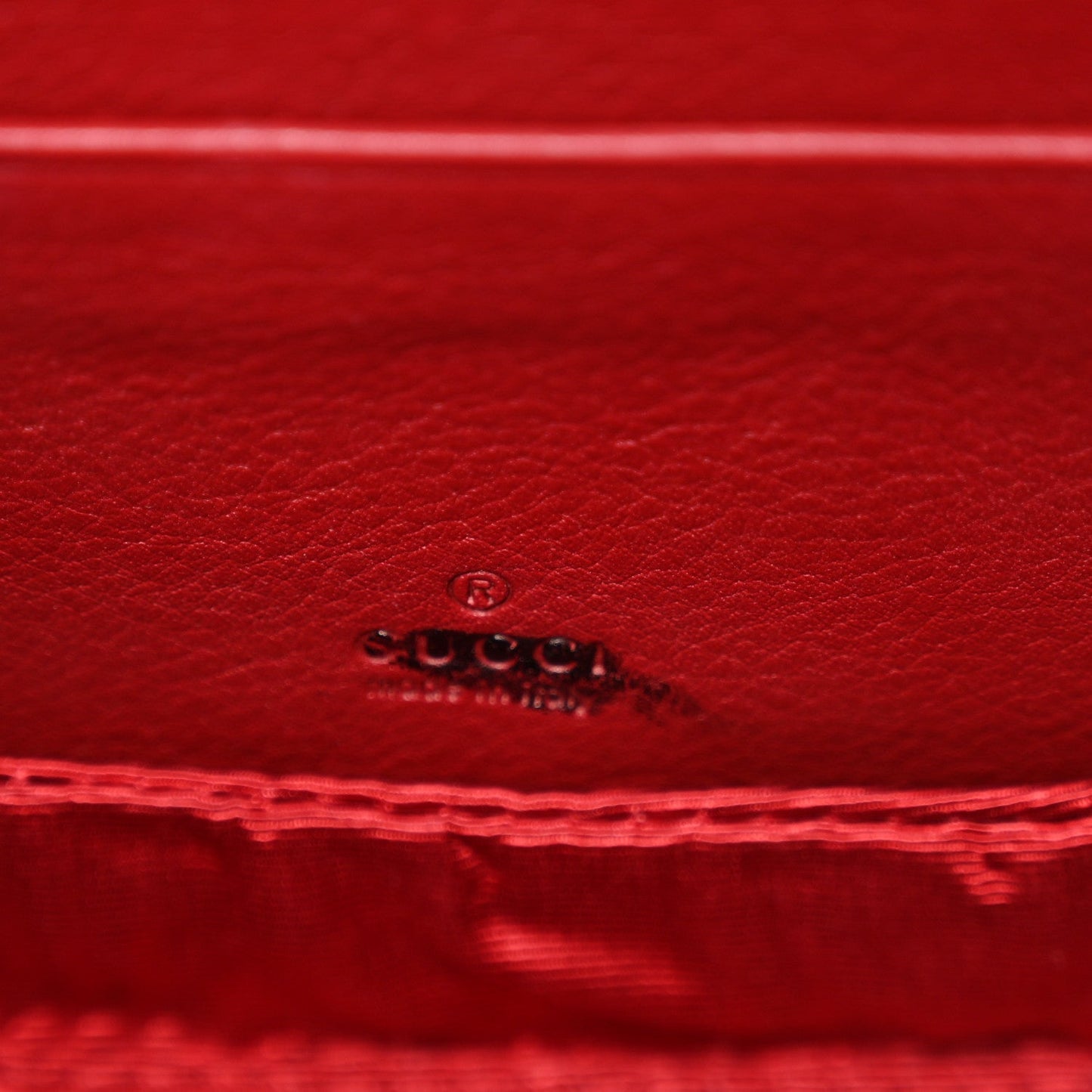 Moire Fabric Calfskin Rhinestone Monogram Monochrome Lizard Embossed Mini Bamboo 1947 Top Handle Chain Bag Red