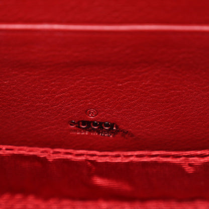 Moire Fabric Calfskin Rhinestone Monogram Monochrome Lizard Embossed Mini Bamboo 1947 Top Handle Chain Bag Red