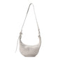 Pebbled Calfskin Augustina Small Crossbody Light Grey