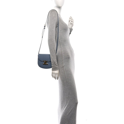 Shiny Calfskin Teen Besace Blue Grey
