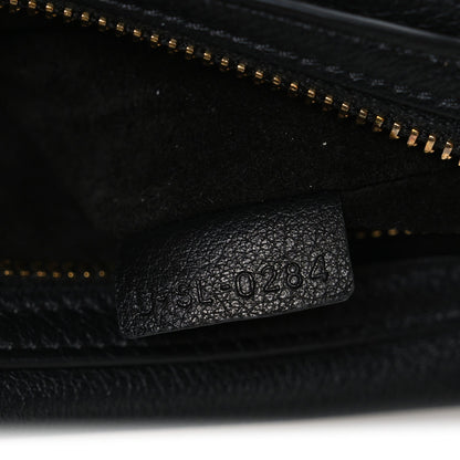 Supple Calfskin Cuir Triomphe Small Heloise Shoulder Bag Black