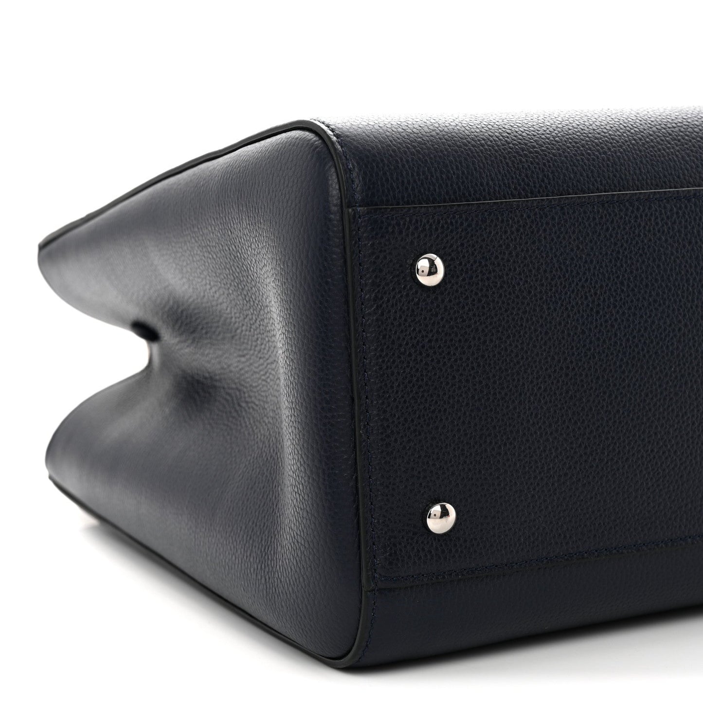 Grained Calfskin Medium Neo Executive Shopper Tote Dark Blue