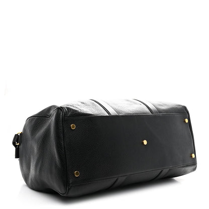 Calfskin Buckley Duffle Bag Black