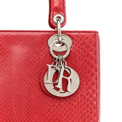 Snakeskin Medium Lady Dior Pink
