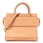 Grained Calfskin Mini Horizon Satchel Beige