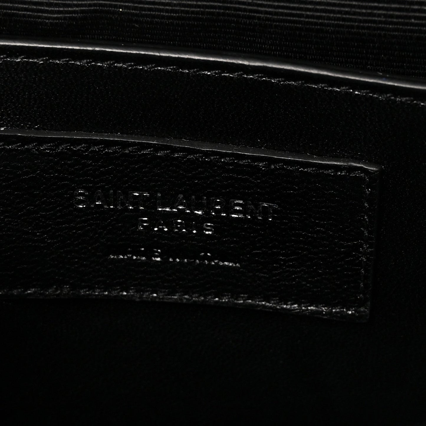 Calfskin Crocodile Embossed Small Classic Monogram Kate Tassel Satchel Black