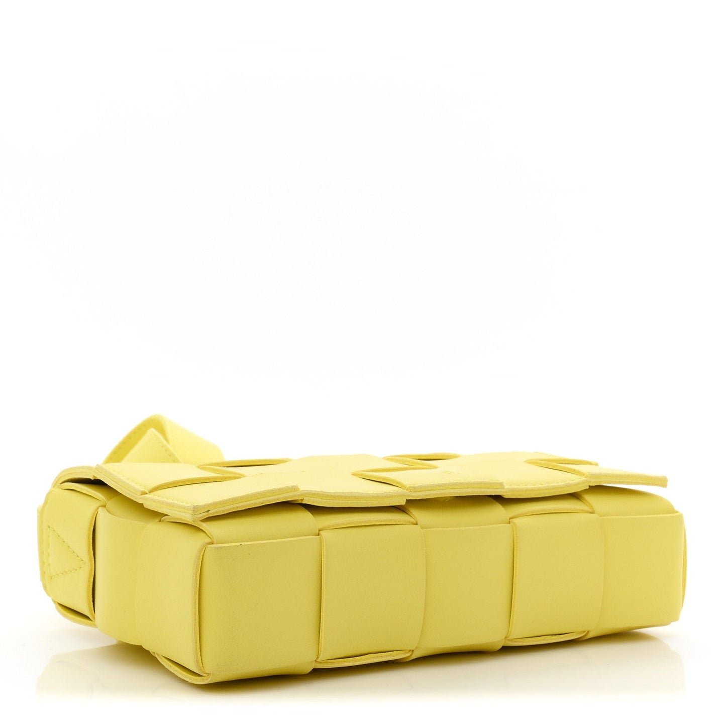 Lambskin Maxi Intrecciato Small Cassette Crossbody Bag Lemonade