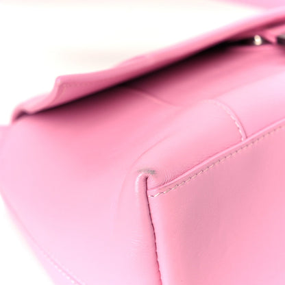 Semi Shiny Smooth Calfskin Small Downtown Shoulder Bag Candy Pink