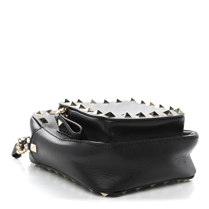 Calfskin Rockstud Crossbody Black