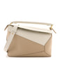 Classic Calfskin Small Puzzle Edge Bag Soft White Paper Craft