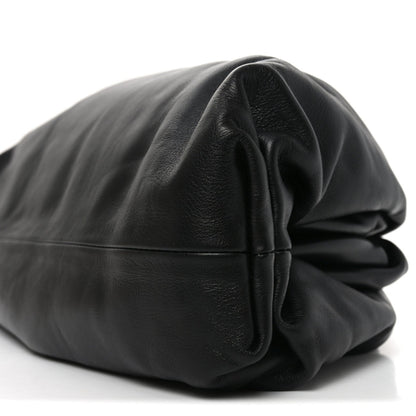 Smooth Butter Calf The Pouch Oversized Clutch Black