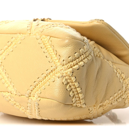 Calfskin Crochet Medium Chanel 19 Flap Yellow