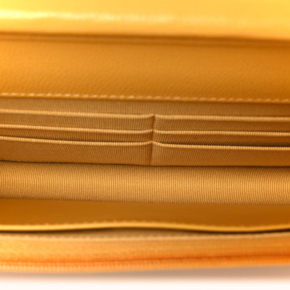 Caviar Quilted Wallet on Chain WOC Yellow