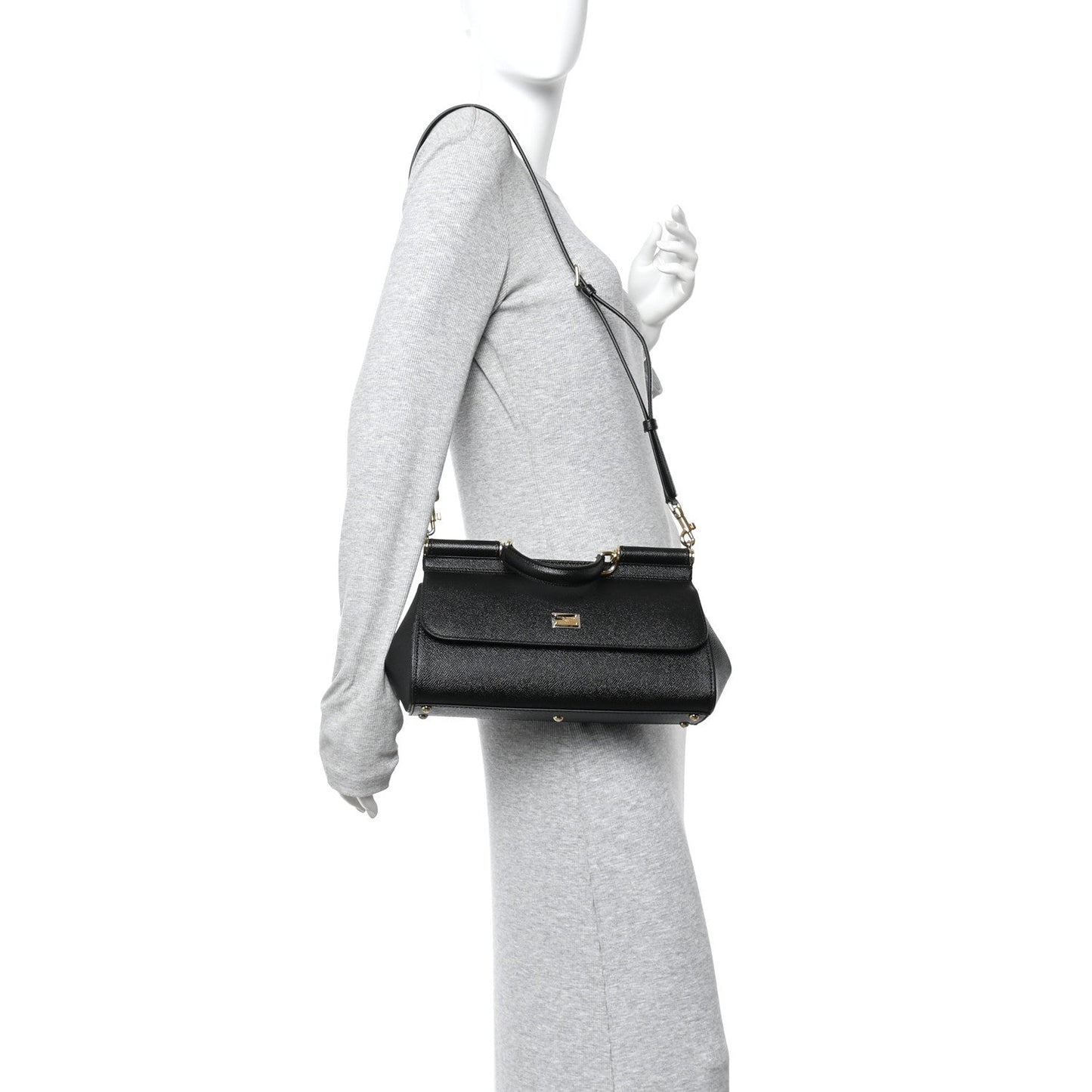 Dauphine Medium Miss Sicily Satchel Black