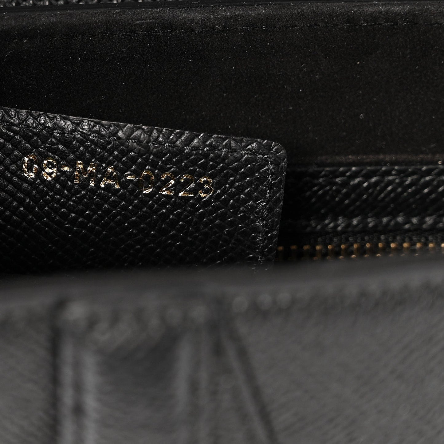 Grained Calfskin Saddle Bag With Strap Black