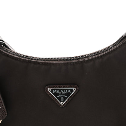 Tessuto Nylon Mini Re-Edition 2000 Bag Caffe