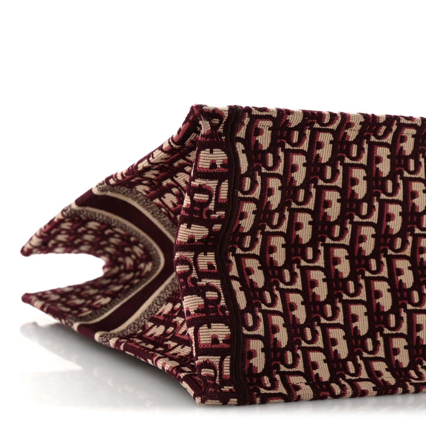Oblique Large Book Tote Burgundy Multicolor
