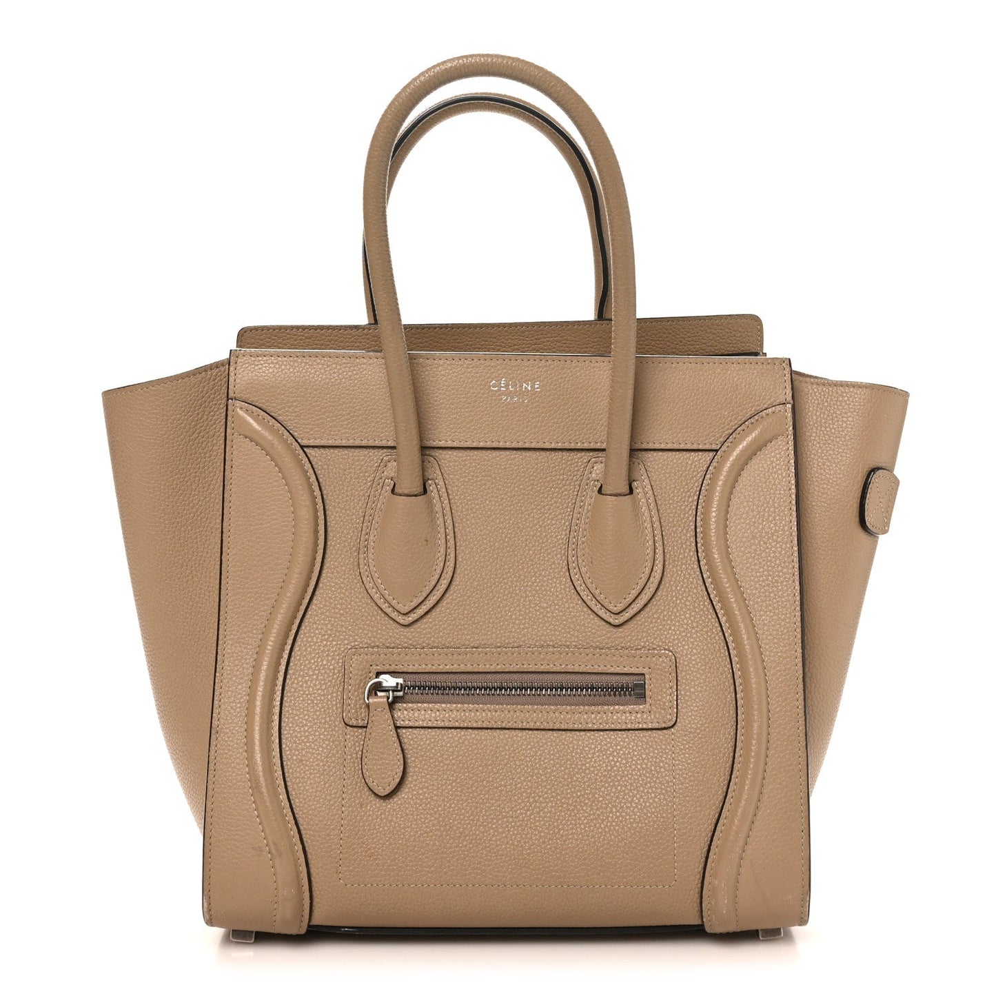 Drummed Calfskin Micro Luggage Dune