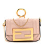 Nappa Matisse FF Embossed Nano Maxi Buckle Baguette Charm Rosa Quarzo