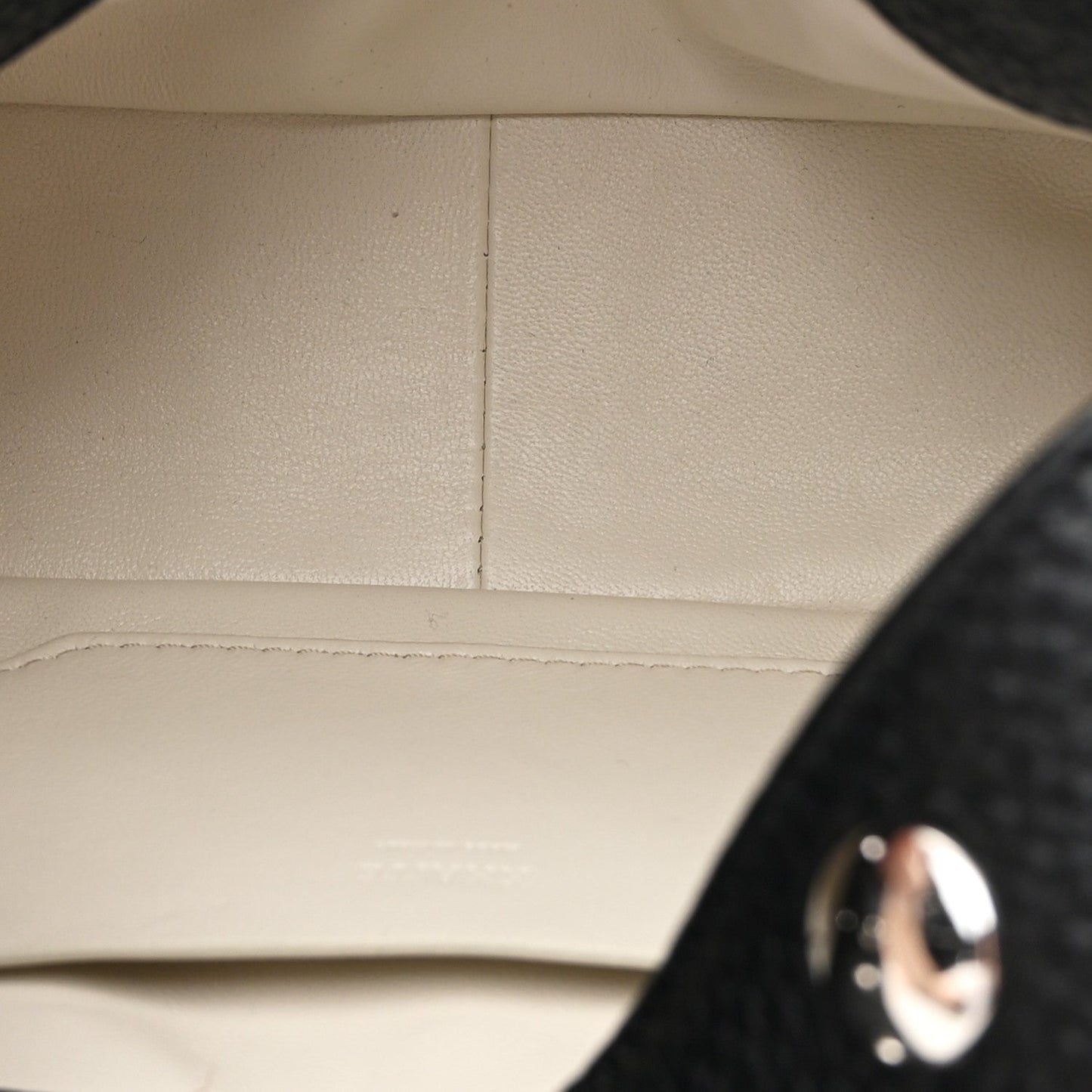 Pebbled Sport Calfskin Studded Small Elena Black
