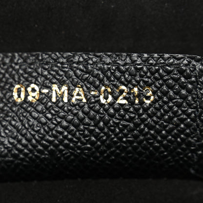 Grained Calfskin Saddle Bag With Strap Black