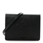 Grained Calfskin Embossed Medusa Flap Bag Black