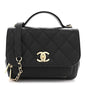 Caviar Quilted Small Business Affinity Flap Black