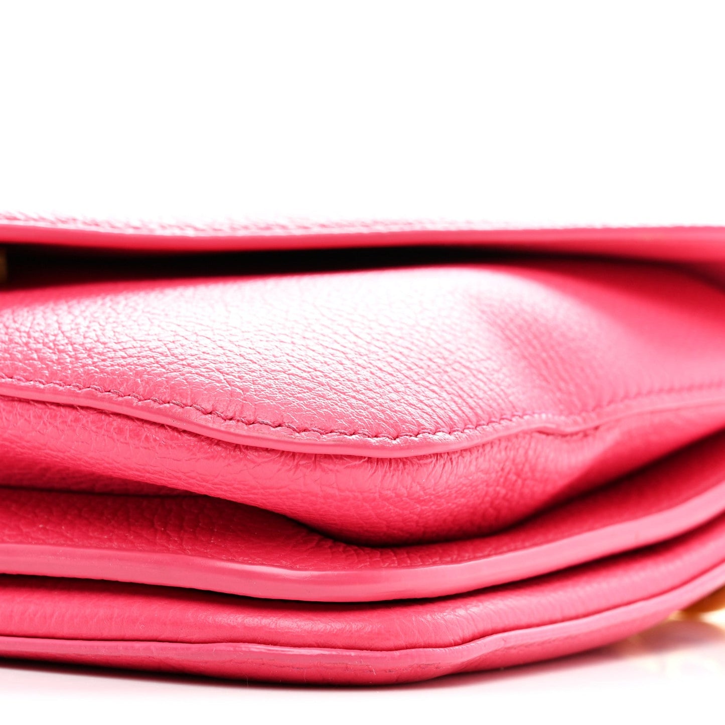 Calfskin Mount Envelope Bag Pink