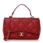 Lambskin Quilted Easy Carry Flap Red