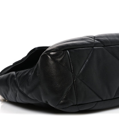 Lambskin Quilted Large Chanel 19 Flap Black