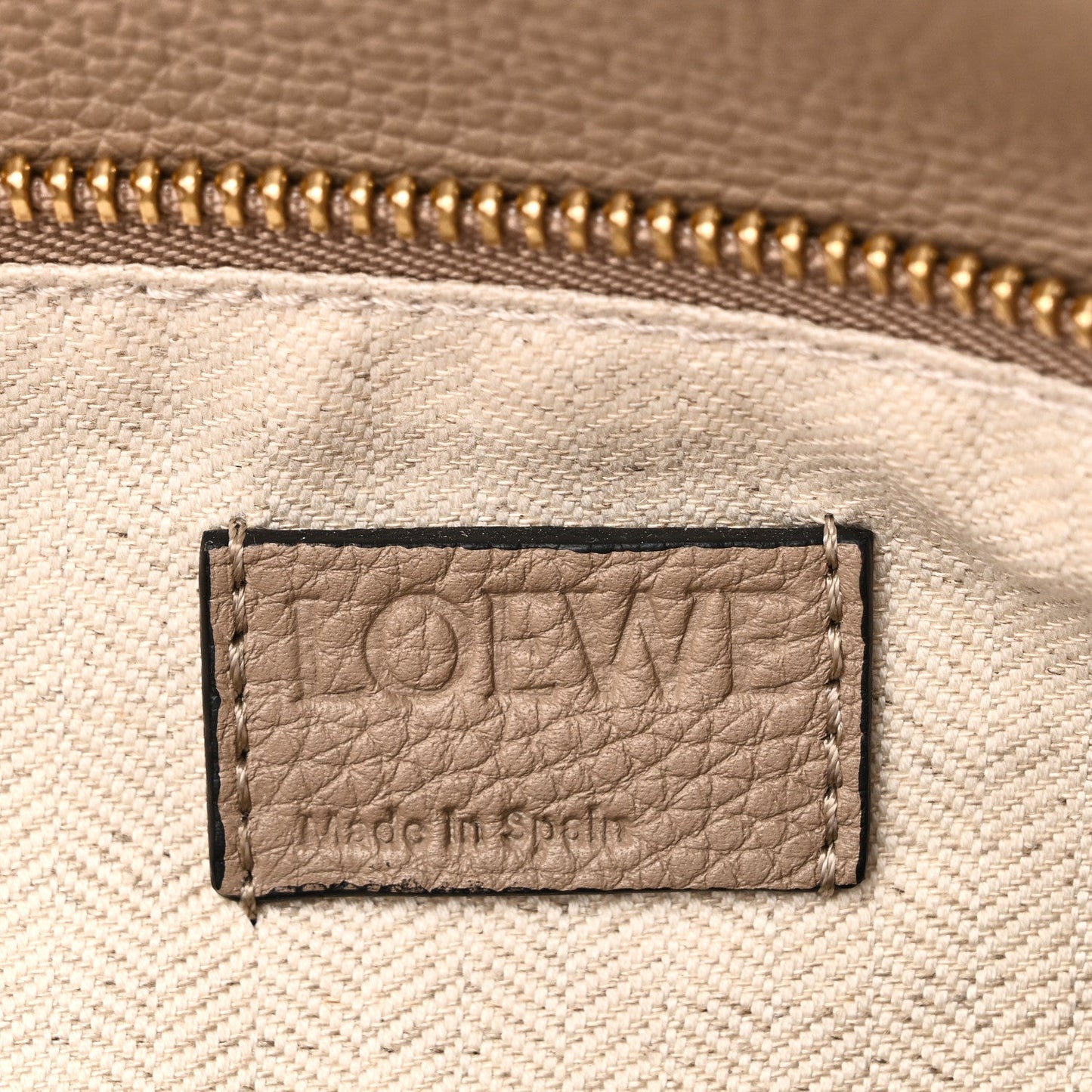 Grained Calfskin Small Puzzle Bag Sand