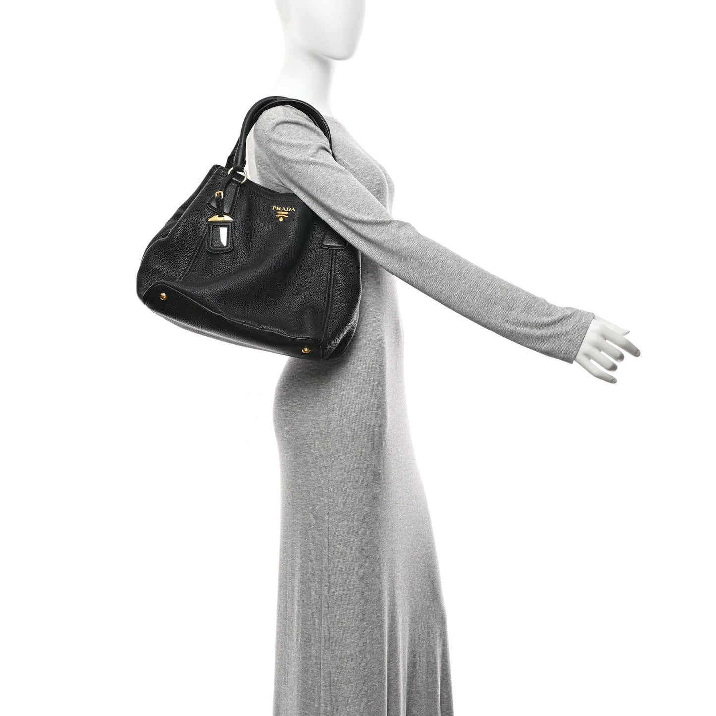Vitello Daino Tote Black