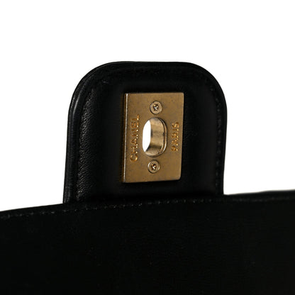 Lambskin Quilted Casino Chips Small Flap Black