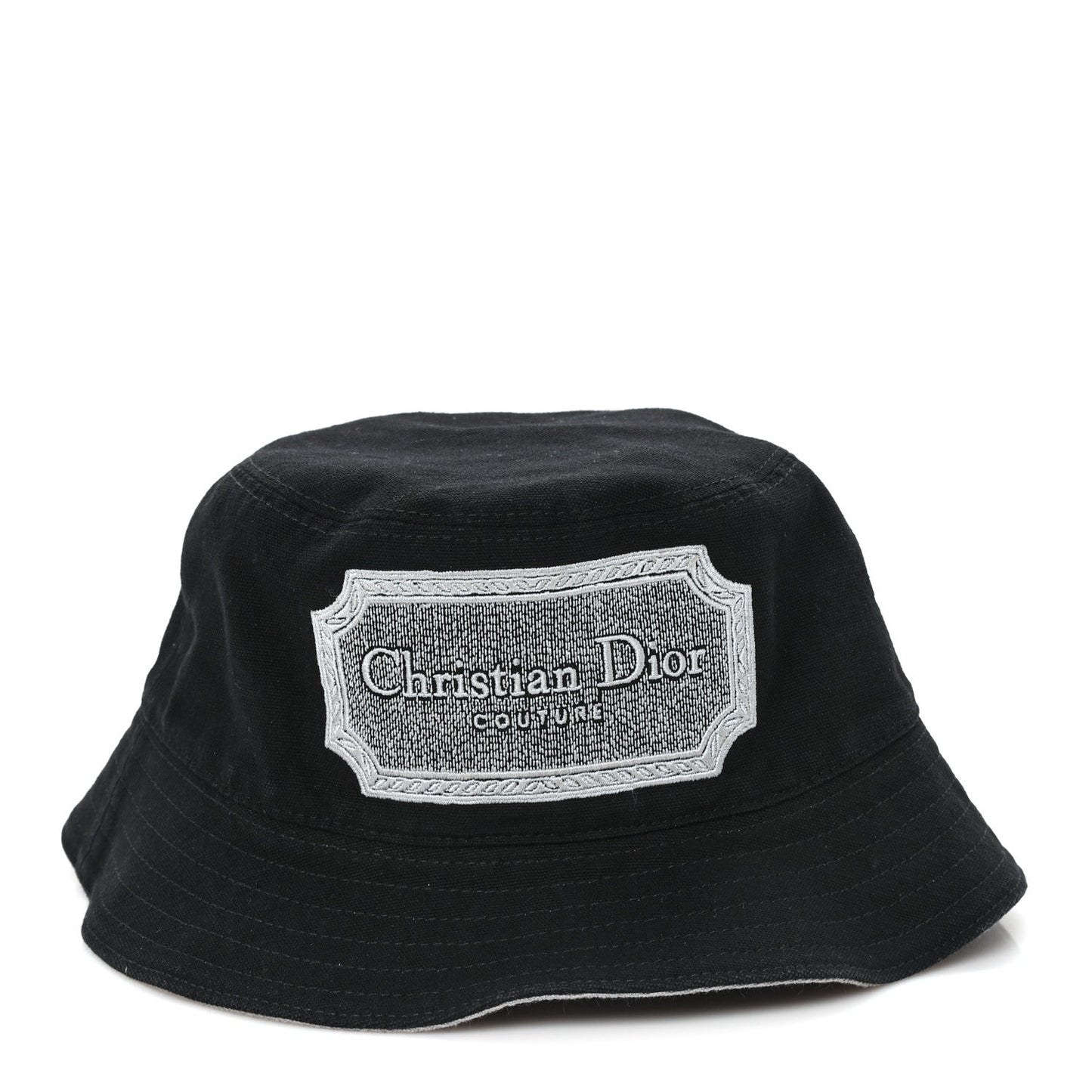 Cotton Logo Bucket Hat S Black