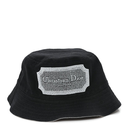 Cotton Logo Bucket Hat S Black