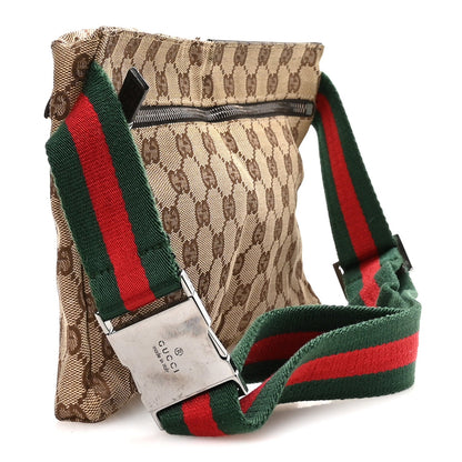 Monogram Web Belt Bag Dark Brown