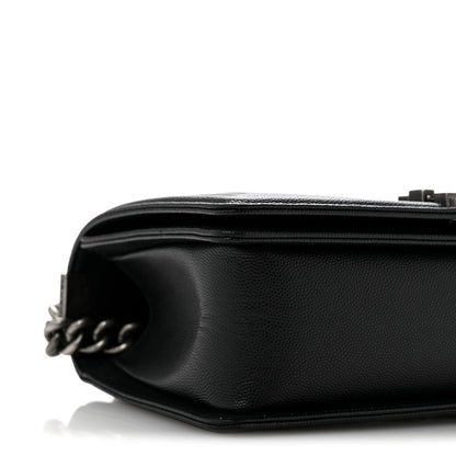 Caviar Quilted Medium Boy Flap Black