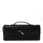 Nappa Intrecciato Long Andiamo Top Handle Clutch Black