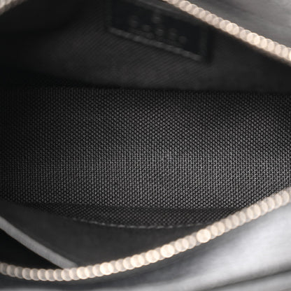 Monogram Jumbo GG Textured Dollar Calfskin Web Mini Crossbody Bag Black