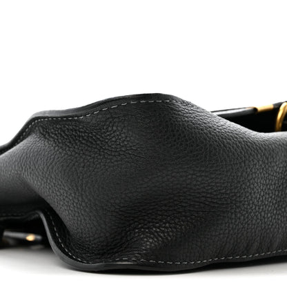 Calfskin Medium Marcie Satchel Black