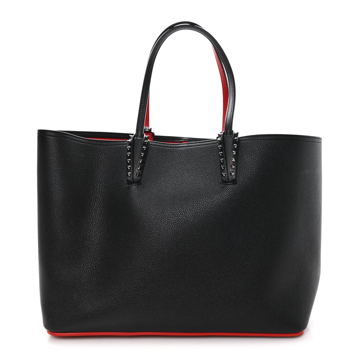 Calfskin Spikes East West Cabata Tote Black