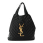 Lambskin Quilted Maxi Icare Shopping Tote Black