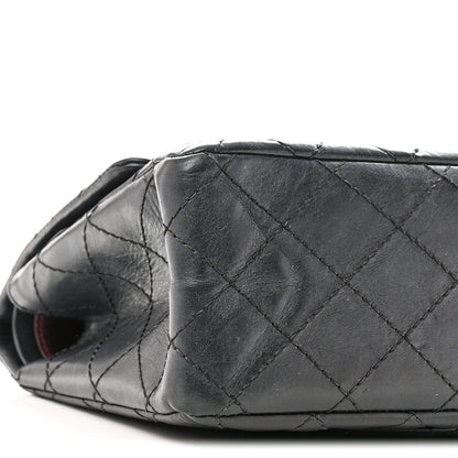 Aged Calfskin Quilted 2.55 Reissue 226 Flap Black