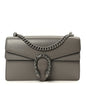 Pebbled Calfskin Small Dionysus Shoulder Bag Dusty Grey
