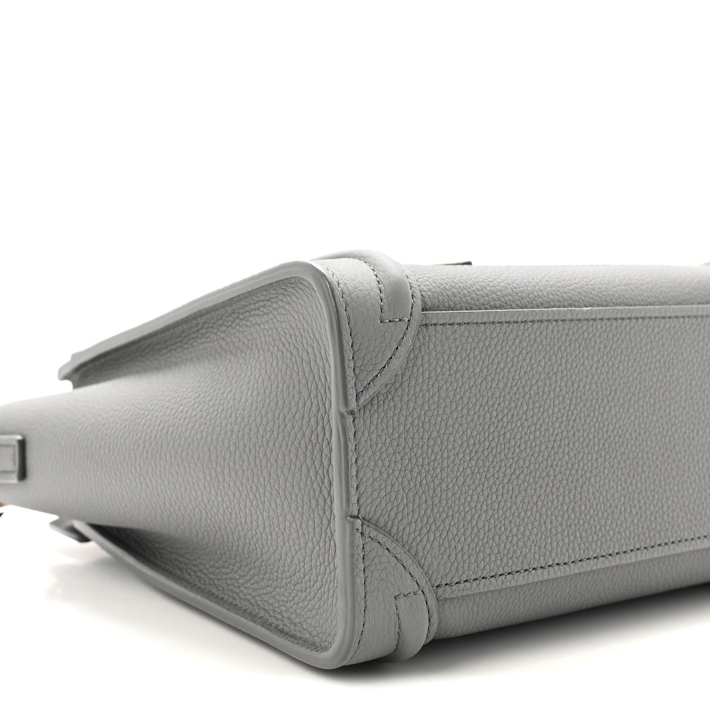 Baby Drummed Calfskin Nano Luggage Kohl