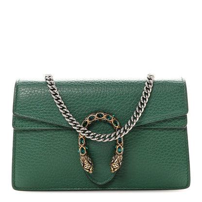 Dollar Calfskin Crystal Super Mini Dionysus Shoulder Bag Emerald