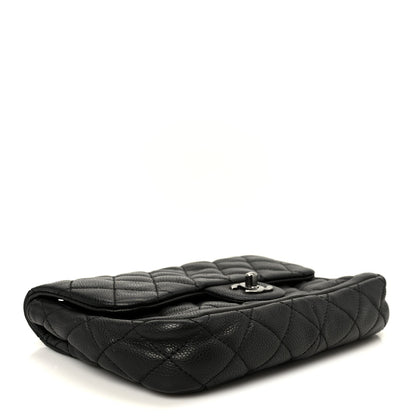 Caviar Quilted Medium Now and Forever Flap Black