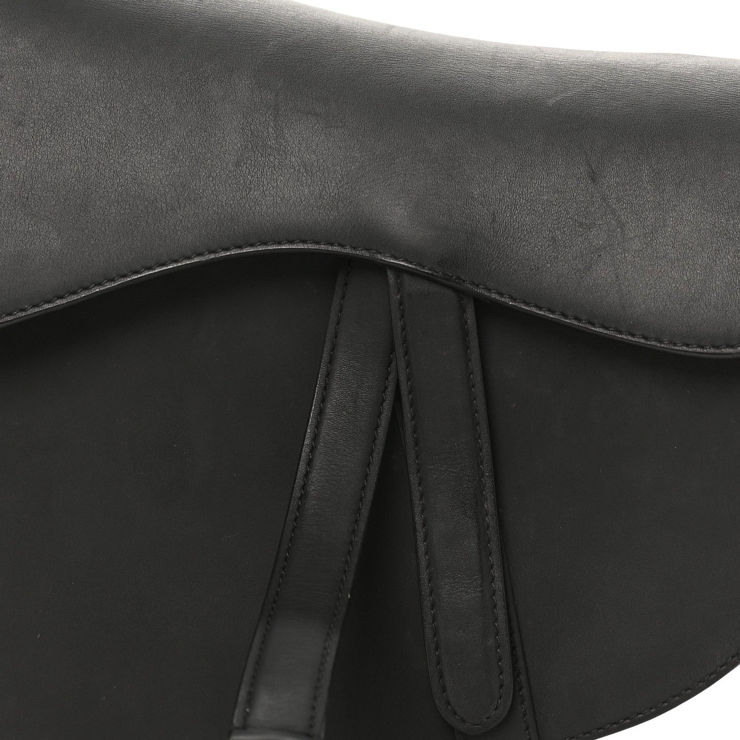 Ultra Matte Calfskin Saddle Bag Black